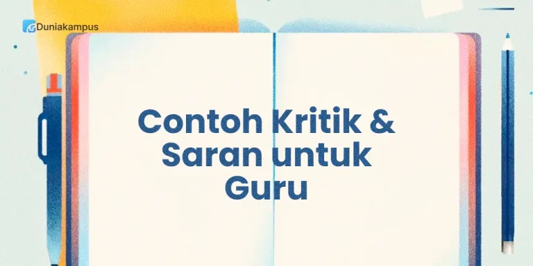 Contoh Kritik & Saran - Duniakampus.com