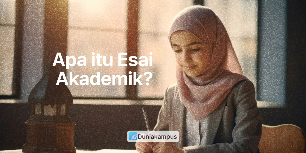 Seseorang Sedang Menulis Esai Akademik