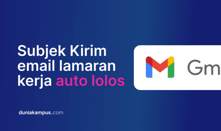 Subjek Kirim email lamaran kerja auto lolos