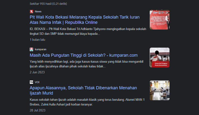 Pungutan Sekolah Liar