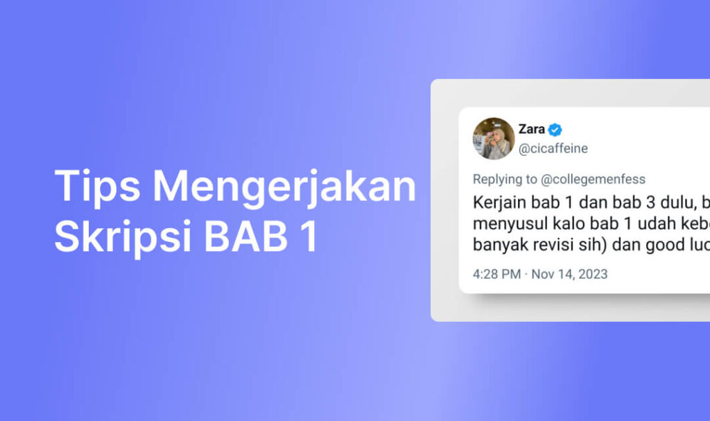 Tips Mengerjakan Skripsi BAB 1